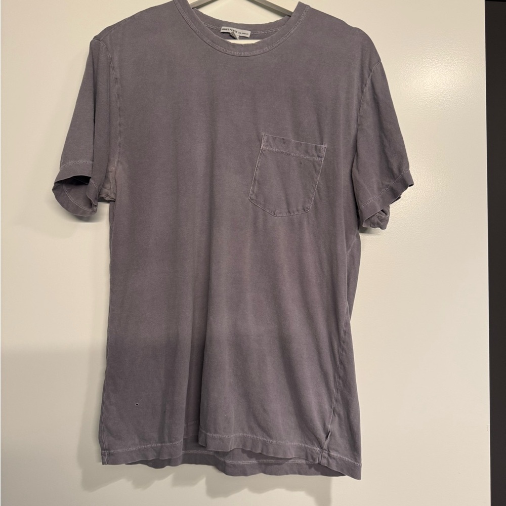 James Perse Men's Gray Pocket T-Shirt